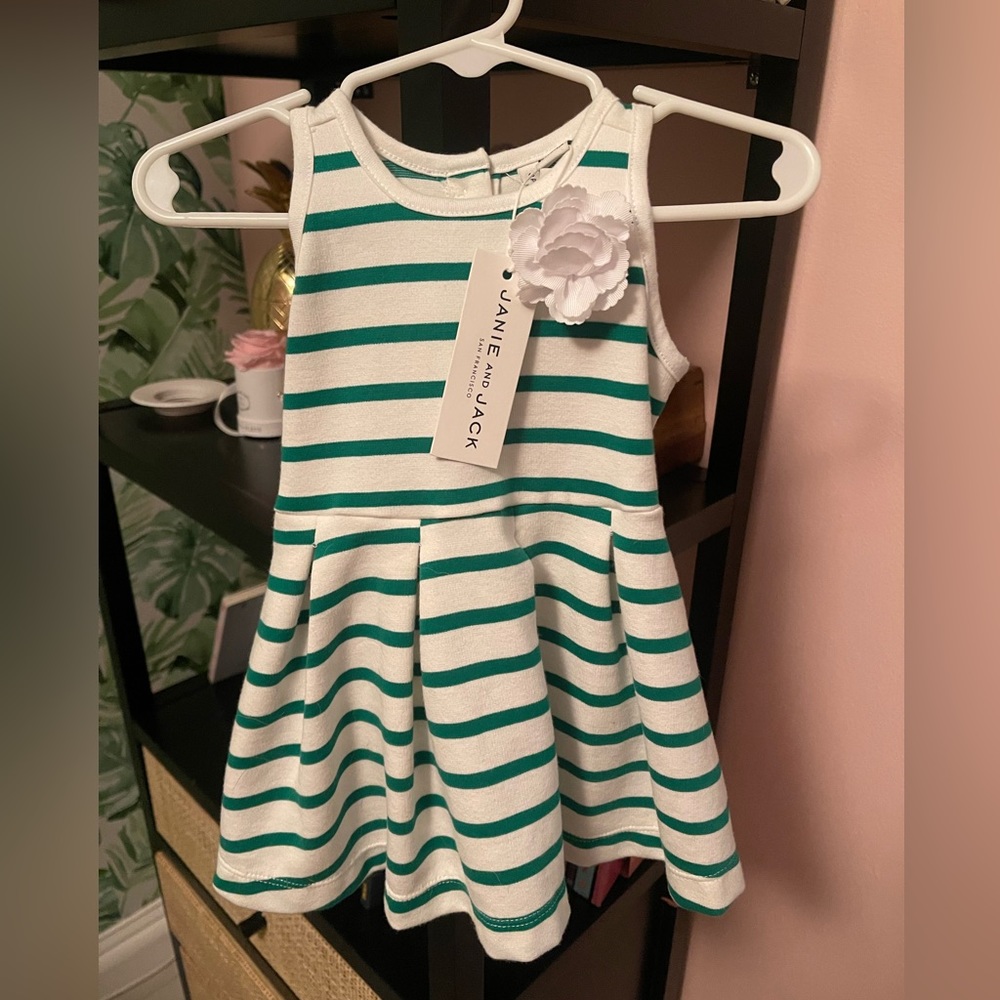 NWT Janie and Jack striped dress infant 6-12 months